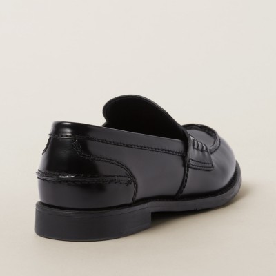 Miu Miu Brushed Leather Penny Loafers Black MM261095 Miu Miu Brushed Leather Penny Loafers Black MM261095