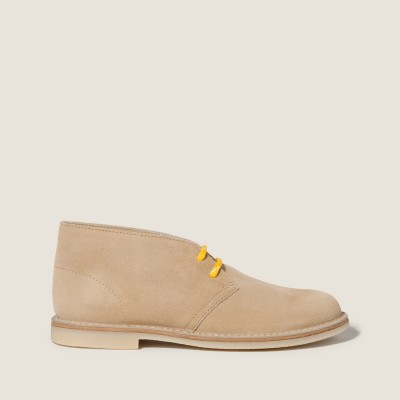 Miu Miu Delave Suede Chukka Boots Ecru MM261290 Miu Miu Delave Suede Chukka Boots Ecru MM261290