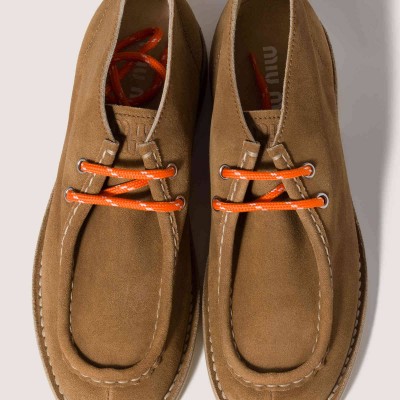 Miu Miu Delave Suede Desert Boots Cinnamon MM261293