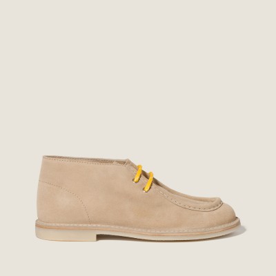 Miu Miu Delave Suede Desert Boots Ecru MM261292