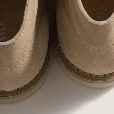 Miu Miu Delave Suede Desert Boots Ecru MM261292