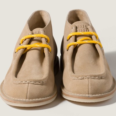 Miu Miu Delave Suede Desert Boots Ecru MM261292