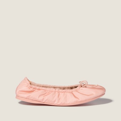 Miu Miu Foldable Technical Fabric Ballerinas Opal MM261282