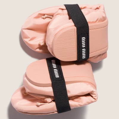 Miu Miu Foldable Technical Fabric Ballerinas Opal MM261282