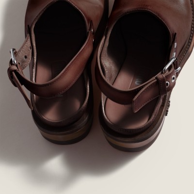 Miu Miu Foule Leather Mules Coffee MM261123