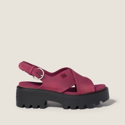 Miu Miu Gabardine Sandals Burgundy MM261169 Miu Miu Gabardine Sandals Burgundy MM261169
