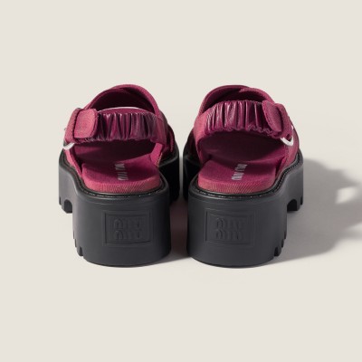 Miu Miu Gabardine Sandals Burgundy MM261169 Miu Miu Gabardine Sandals Burgundy MM261169