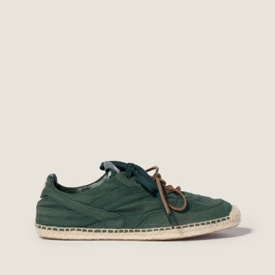 Miu Miu Gymnasium Gabardine Sneakers Bottle Green MM261260