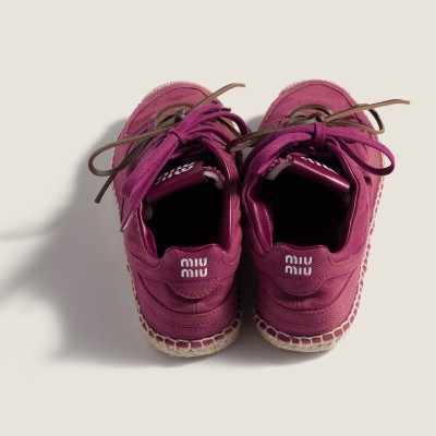 Miu Miu Gymnasium Gabardine Sneakers Burgundy MM261261