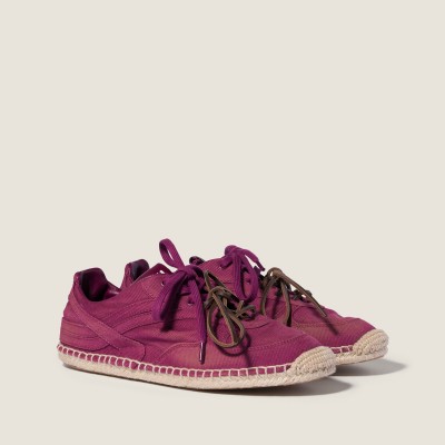 Miu Miu Gymnasium Gabardine Sneakers Burgundy MM261261 Miu Miu Gymnasium Gabardine Sneakers Burgundy MM261261