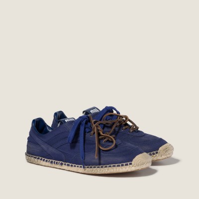 Miu Miu Gymnasium Gabardine Sneakers Ink Blue MM261262 Miu Miu Gymnasium Gabardine Sneakers Ink Blue MM261262