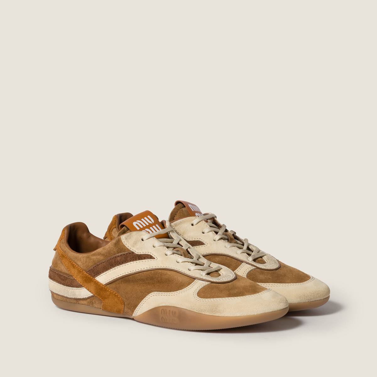 Miu Miu Gymnasium Suede Sneakers Cinnamon Amber MM261255 Miu Miu Gymnasium Suede Sneakers Cinnamon Amber MM261255