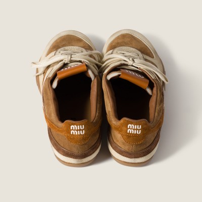 Miu Miu Gymnasium Suede Sneakers Cinnamon Amber MM261255 Miu Miu Gymnasium Suede Sneakers Cinnamon Amber MM261255
