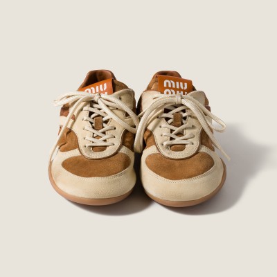 Miu Miu Gymnasium Suede Sneakers Cinnamon Amber MM261255 Miu Miu Gymnasium Suede Sneakers Cinnamon Amber MM261255