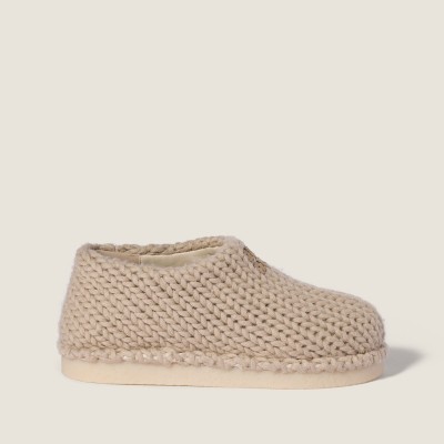 Miu Miu Knit Mules Desert Beige MM261332