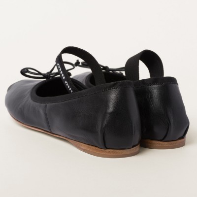 Miu Miu Leather Ballerinas Black MM261019 Miu Miu Leather Ballerinas Black MM261019