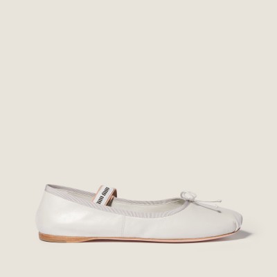 Miu Miu Leather Ballerinas Ice MM261014
