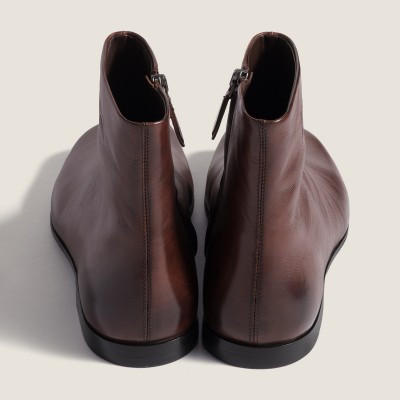 Miu Miu Leather Booties Dark Brown MM261289 Miu Miu Leather Booties Dark Brown MM261289