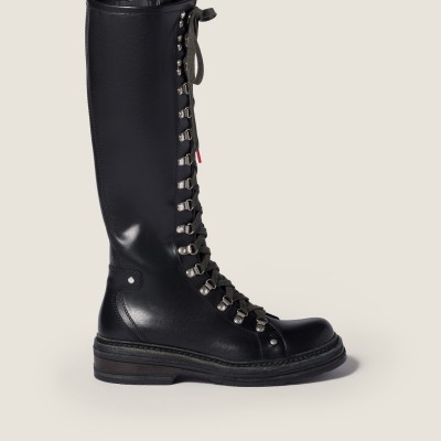 Miu Miu Leather Boots Black MM261309