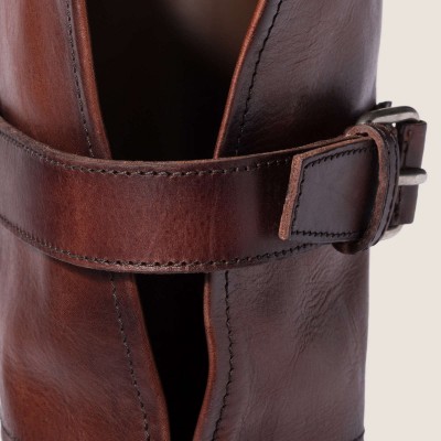 Miu Miu Leather Boots Coffee MM261304