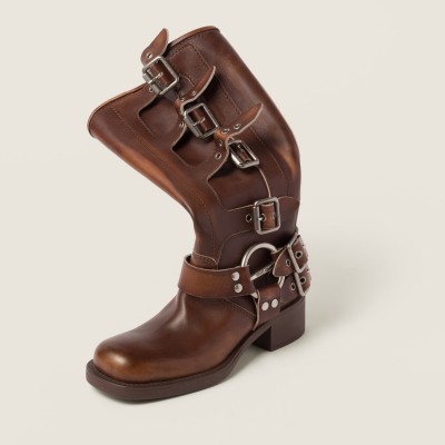 Miu Miu Leather Boots Sienna MM261069 Miu Miu Leather Boots Sienna MM261069