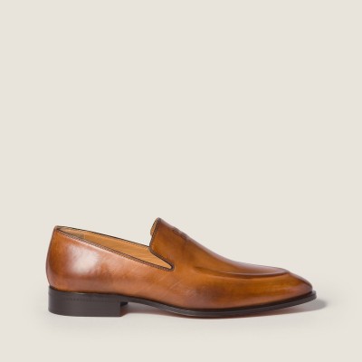 Miu Miu Leather Loafers Cognac MM261109