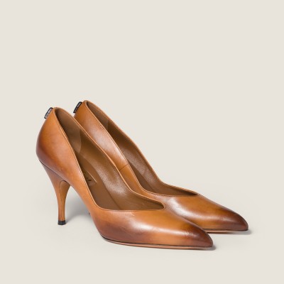 Miu Miu Leather Pumps Cognac MM261143 Miu Miu Leather Pumps Cognac MM261143