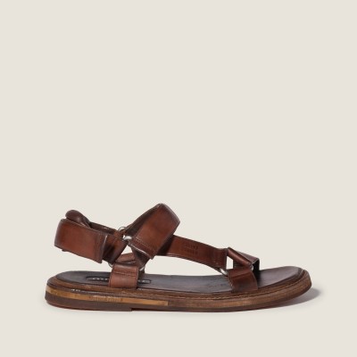 Miu Miu Leather Sandals Coffee MM261188