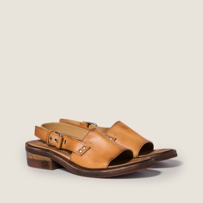 Miu Miu Leather Sandals Light Tan MM261191 Miu Miu Leather Sandals Light Tan MM261191