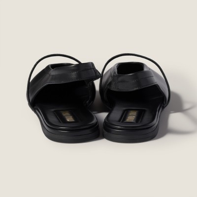 Miu Miu Leather Slingback Ballerinas Black MM261219