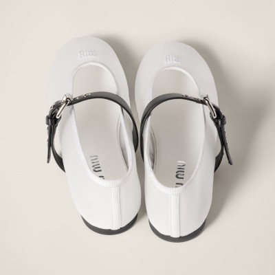 Miu Miu Mesh Fabric Ballerinas White MM261037