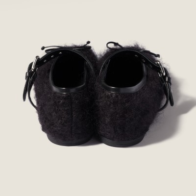 Miu Miu Mohair Ballerinas Black MM261010 Miu Miu Mohair Ballerinas Black MM261010