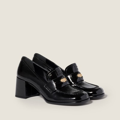 Miu Miu Naplak Loafers Black MM261327 Miu Miu Naplak Loafers Black MM261327