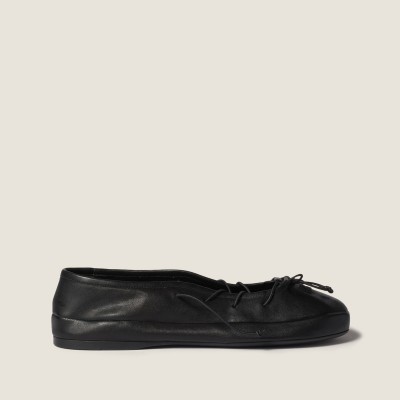 Miu Miu Nappa Leather Ballerinas Black MM261045