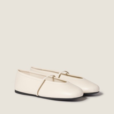 Miu Miu Nappa Leather Ballerinas Ivory MM261017