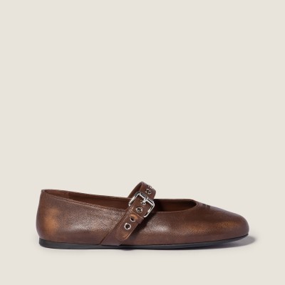 Miu Miu Nappa Leather Ballerinas Sienna MM261048