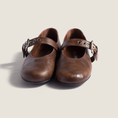 Miu Miu Nappa Leather Ballerinas Sienna MM261048