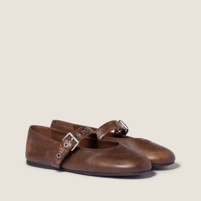 Miu Miu Nappa Leather Ballerinas Sienna MM261048
