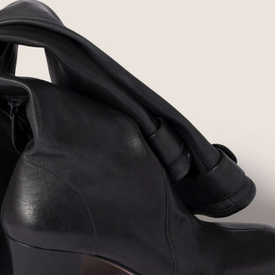 Miu Miu Nappa Leather Boots With Buckle Black MM261299