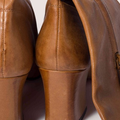 Miu Miu Nappa Leather Boots With Buckle Caramel MM261301