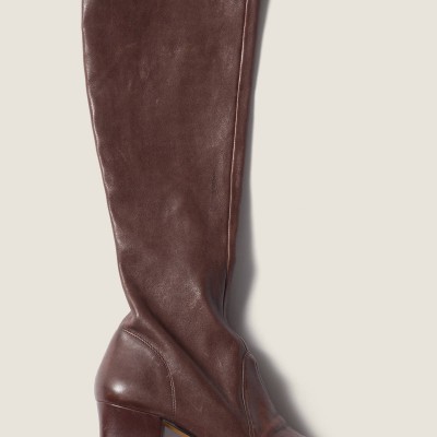 Miu Miu Nappa Leather Boots With Buckle Dark Brown MM261300
