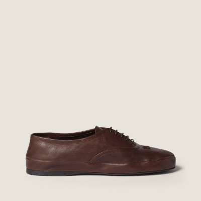 Miu Miu Nappa Leather Laced Shoes Briarwood MM261083