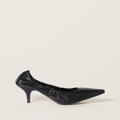 Miu Miu Nappa Leather Pumps Black MM261144 Miu Miu Nappa Leather Pumps Black MM261144