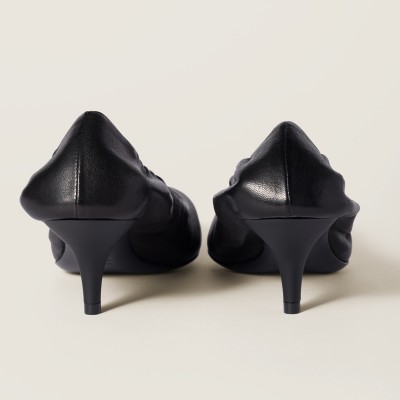 Miu Miu Nappa Leather Pumps Black MM261144 Miu Miu Nappa Leather Pumps Black MM261144
