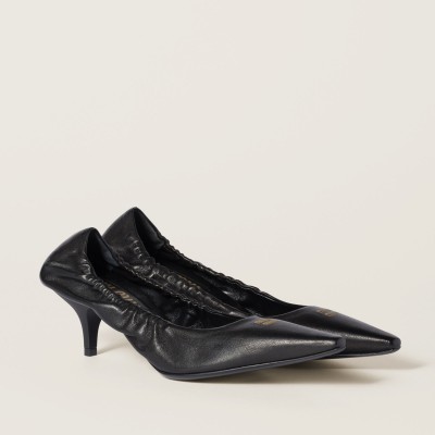 Miu Miu Nappa Leather Pumps Black MM261144 Miu Miu Nappa Leather Pumps Black MM261144