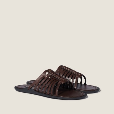 Miu Miu Nappa Leather Slides Briarwood MM261212 Miu Miu Nappa Leather Slides Briarwood MM261212