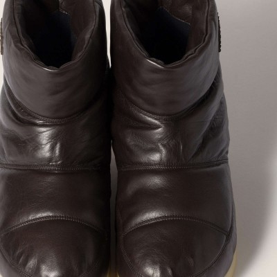 Miu Miu Padded Nappa Leather Booties Coffee MM261286 Miu Miu Padded Nappa Leather Booties Coffee MM261286