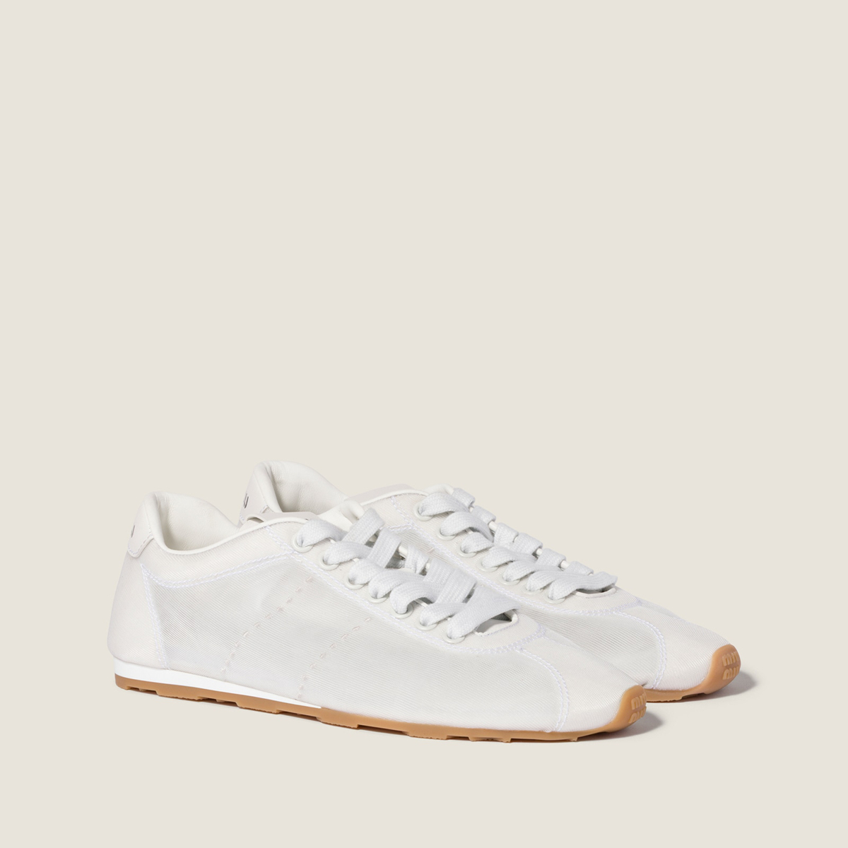 Miu Miu Plume Mesh Fabric Sneakers White MM261233 Miu Miu Plume Mesh Fabric Sneakers White MM261233