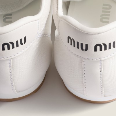 Miu Miu Plume Mesh Fabric Sneakers White MM261233 Miu Miu Plume Mesh Fabric Sneakers White MM261233