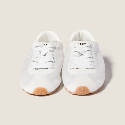 Miu Miu Plume Mesh Fabric Sneakers White MM261233 Miu Miu Plume Mesh Fabric Sneakers White MM261233